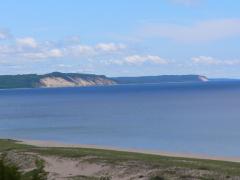 Lake Michigan Dunes Near Fruit Farm Land